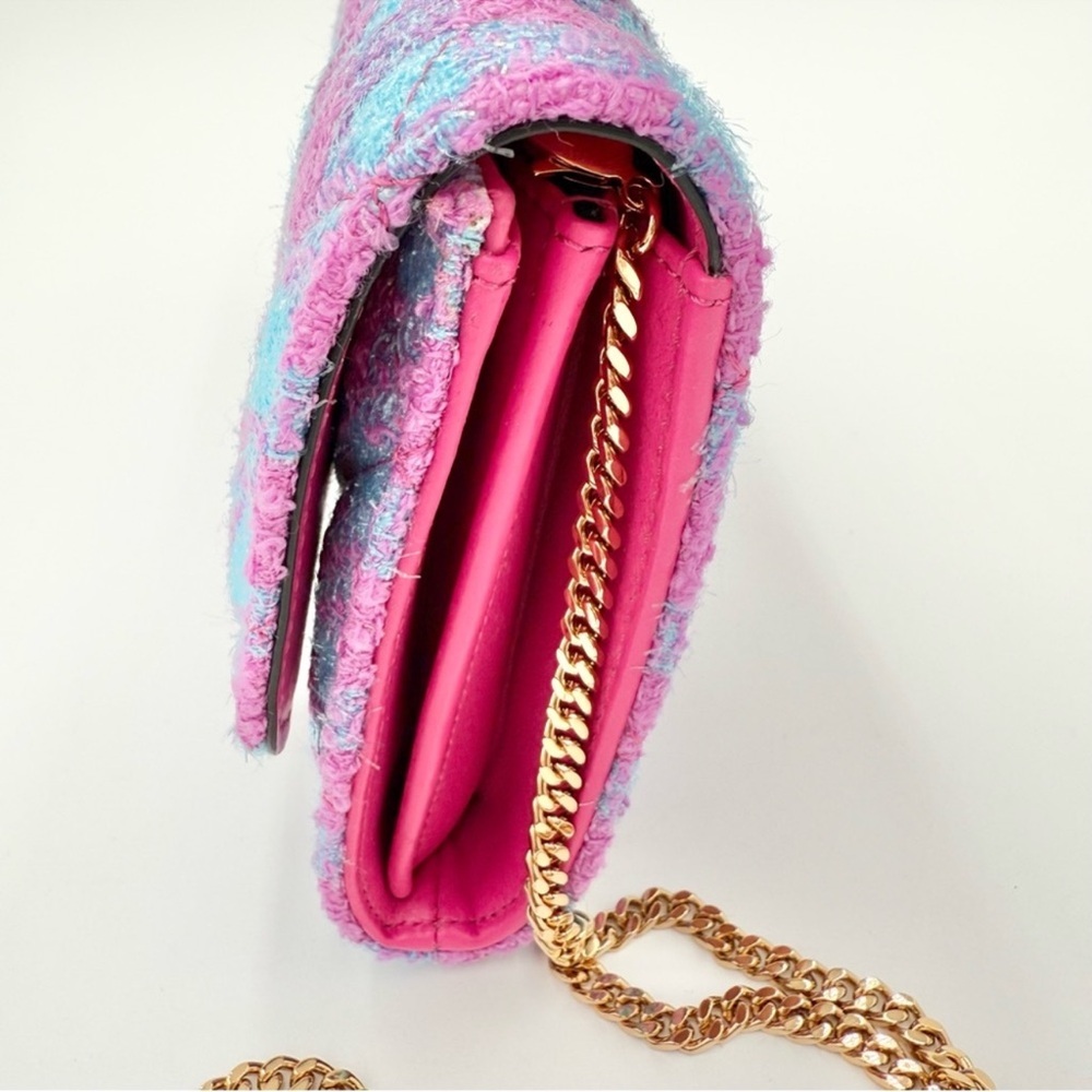 Versace Medusa Quilted Tweed Wallet/Crossbody with Lambskin Leather Interior NWT - Picture 4 of 12